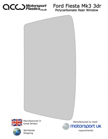 Ford Fiesta Mk3 3dr - Polycarbonate Rear Windscreen